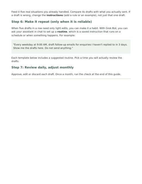 Starter Kit setup guide page, steps 6 and 7